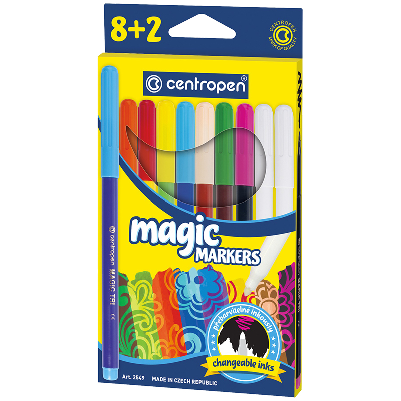 Фломастери CENTROPEN 2549/10 Magic, набір 10 шт.